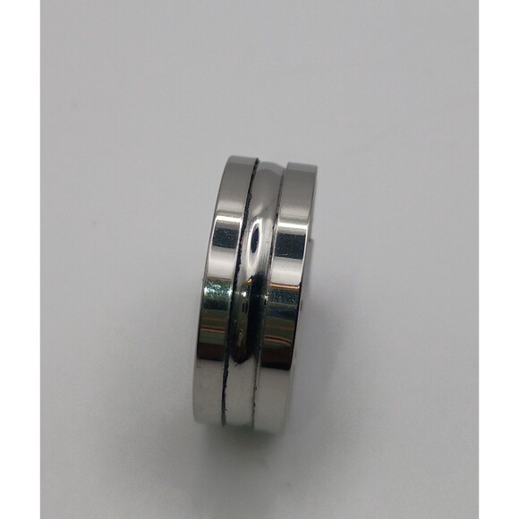 Unbranded Other - Mens Silver Alloy Stainless Steel Fashion Ring Band U.S Size 9.5